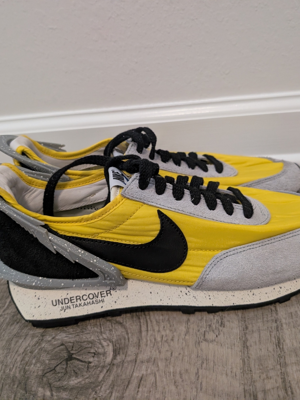 Nike Yellow and Black Undercover Collaboration Low-Profile Sneakers